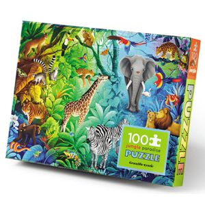 100PC- Holographic Jungle Puzzle - Crocodile Creek