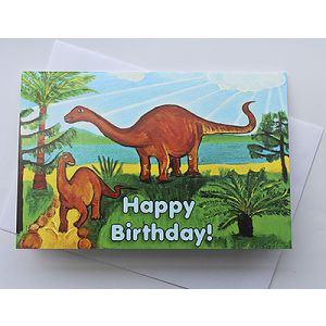 Apatosaurus Birthday Card