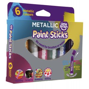 Little Brian Paint Sticks Metallic 6 Pack