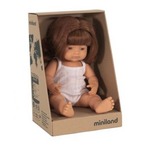 Miniland Doll Caucasian Girl Red Hair 38cm