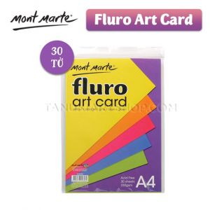 Fluro Art Card Pack 30pc A4