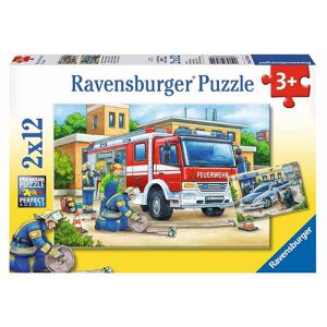 Ravensburger Puzzle Police & Firefighters 2x12pc 