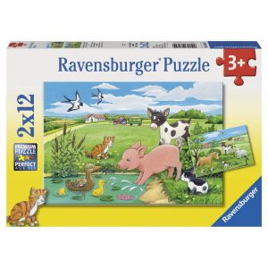 Ravensburger - Baby Farm Animals Puzzle 2x12 pieces
