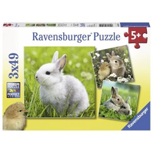 Puzzle Cute Bunnies 3x49p