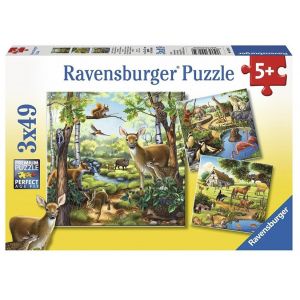 Ravensburger Forest, Zoo & Pets Puzzle 3x49 pieces puzzle