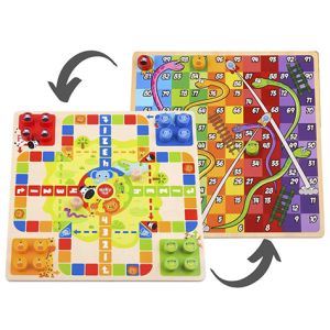 2 in 1 Ludo And Snakes & Ladders Wooden Game 