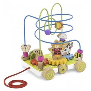 Pull Along Wire Bead Frame With Turning Gears - Viga Toys