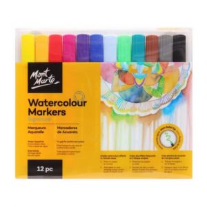 Mm Watercolour Markers Tri Grip 12pc
